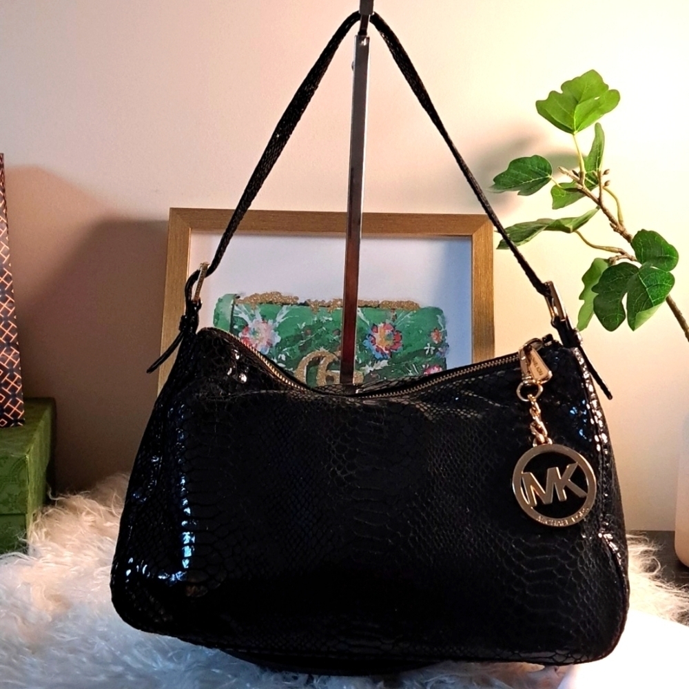 Michael Kors Snakeskin Embossed Shoulder Bag